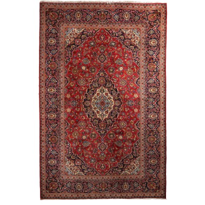 Tapis Asiatique Coton Laine Noeud Gros Fait à la Main