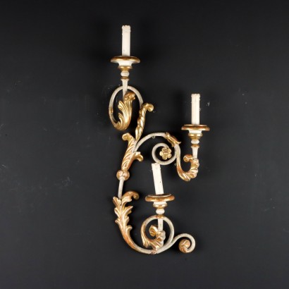 Applique en Style Baroque Gravée et Dorée Italie XIXe Siècle
