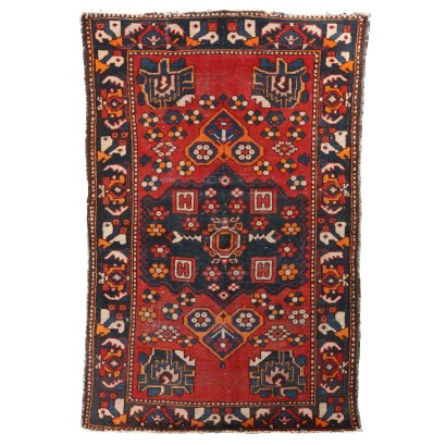 Tapis Mehraban Ancien Iran Coton Laine Noeud Gros Fait à la Main