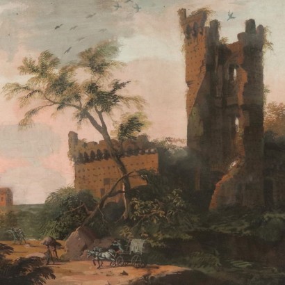 L'Allegorie du Printemps Huile sur Toile Italie XVIIIe Siècle