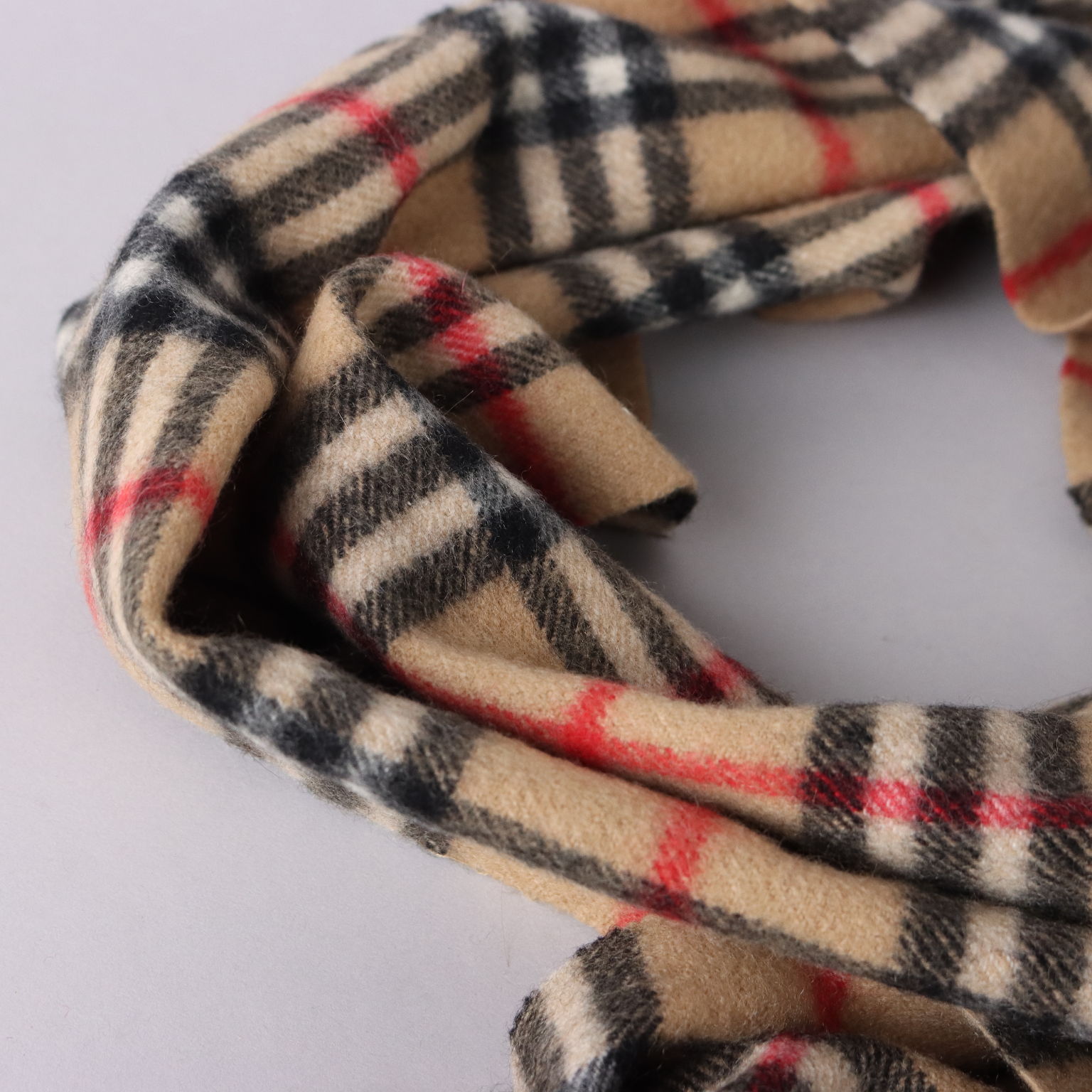 Vintage Scarf by Burberry s from the 1990s Squared Pattern Cachemire