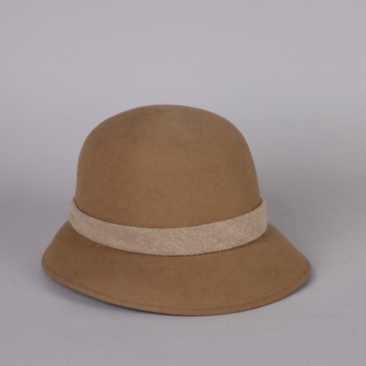 Vintage Hat by Gallia Peter Camel Coloured Wood Clothing