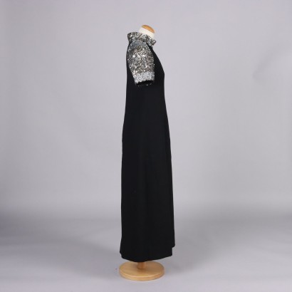 Robe de soirée noire à paillettes