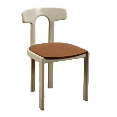 Chaise Vintage des Années 60 Bois Laqué Tissu Italie