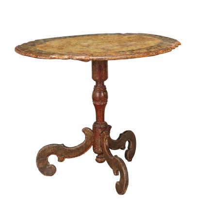 Table Baroque Ancien Italie Fin du XVIIIe Siècle