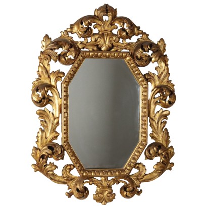 Ancient Baroque Style Mirror Italy XX Century