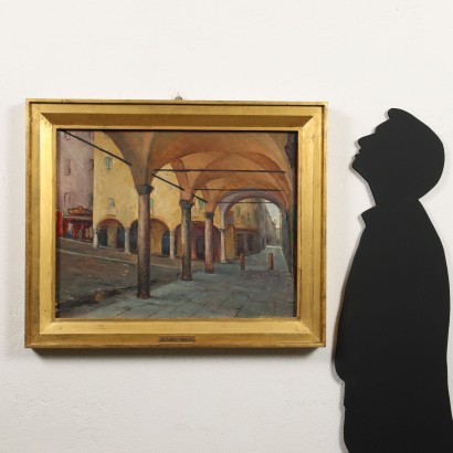 Peinture de Riccardo Viriglio, Vue sur la ville, Riccardo Viriglio, Riccardo Viriglio, Riccardo Viriglio, Riccardo Viriglio