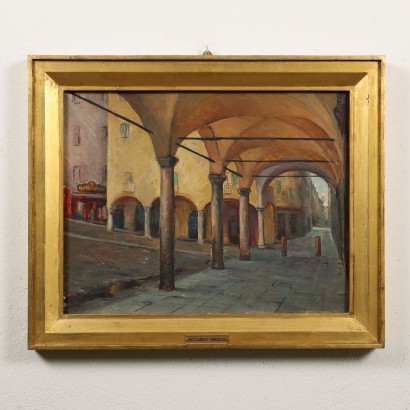 Pintura de Riccardo Viriglio, Vista de la ciudad, Riccardo Viriglio, Riccardo Viriglio, Riccardo Viriglio, Riccardo Viriglio