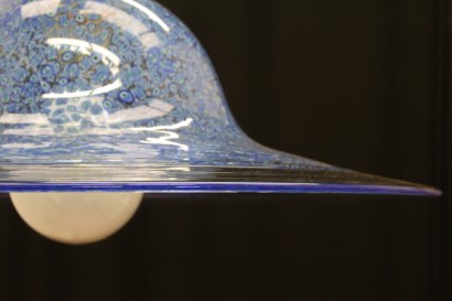 Neverrino lámpara de araña, colgante de cristal azul chillón, colgante de cristal azul