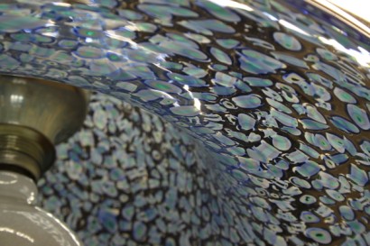 Neverrino lámpara de araña, colgante de cristal azul chillón, colgante de cristal azul