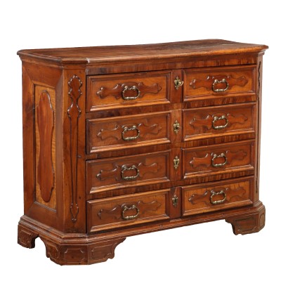 Commode Baroque Ancienne Piacenza Début du XVIIIe Siècle