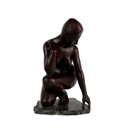 Sculpture Ancienne Nu Féminin Liliana Nocera 1960 Bronze Marbre