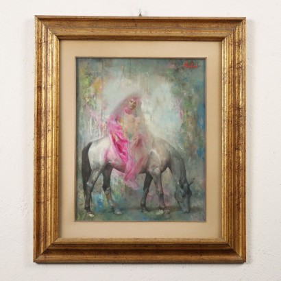 Painting by Maurizio Goracci,Female figure on horseback,Maurizio Goracci,Maurizio Goracci,Maurizio Goracci,Maurizio Goracci,Maurizio Goracci