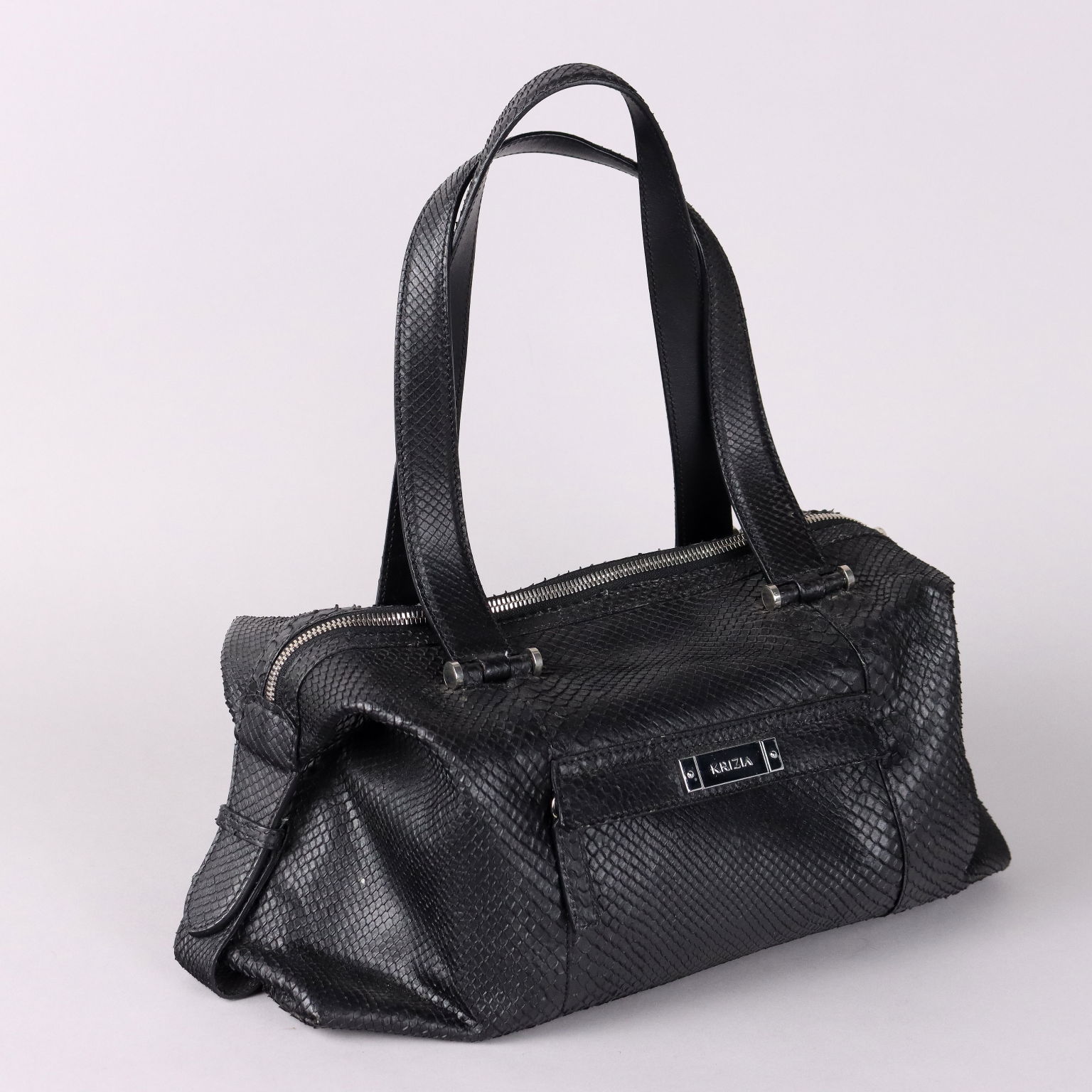 Bauletto pelle nera sale