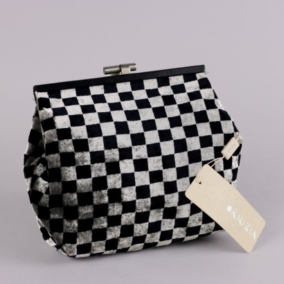 Bolso de mano Krizia Vintage de terciopelo a cuadros