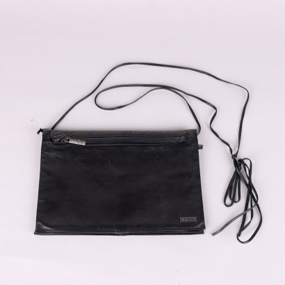 Vintage Black Krizia Handbag from the 1990s Genuine Leather