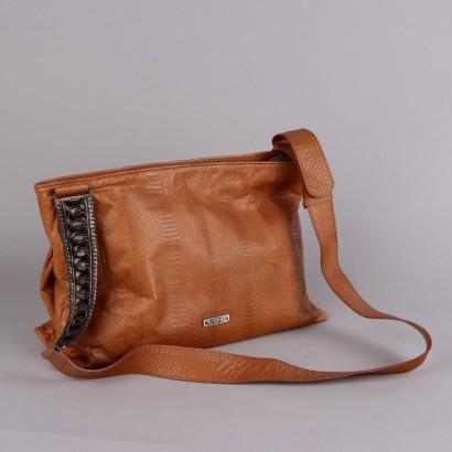 Vintage Camel Coloured Krizia Bag from the 80s-90s Reptile Print