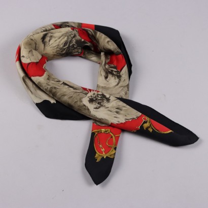 Hermes Foulard Vintage Pechinois Rosso