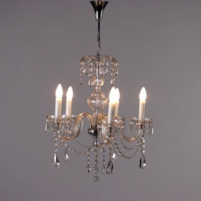 Ancient Crystal Chandelier Italy XX Century
