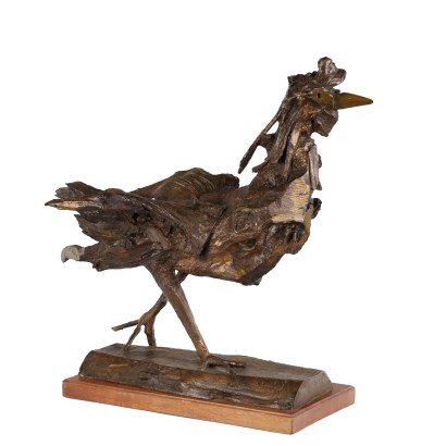 Gallo de bronce Piero Maggioni