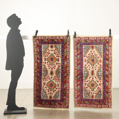 Paar Samarkand-Mandschurei-Teppiche