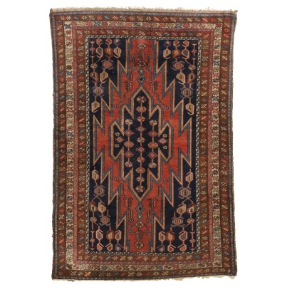 Tapis Ancien Mazlagan Iran Coton Laine Noeud Fin Fait à la Main