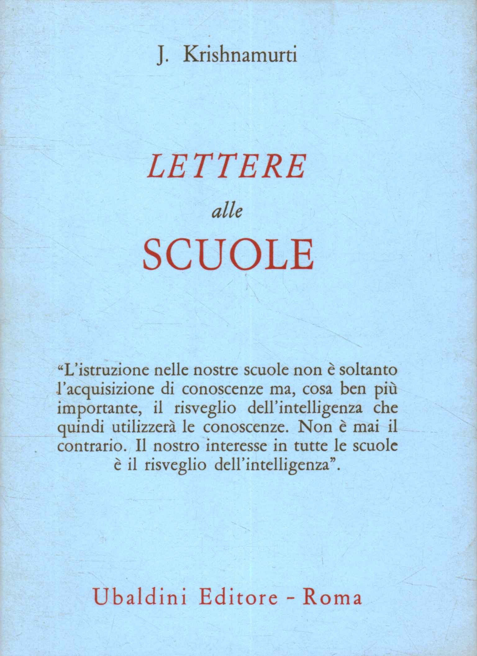 Lettres aux écoles