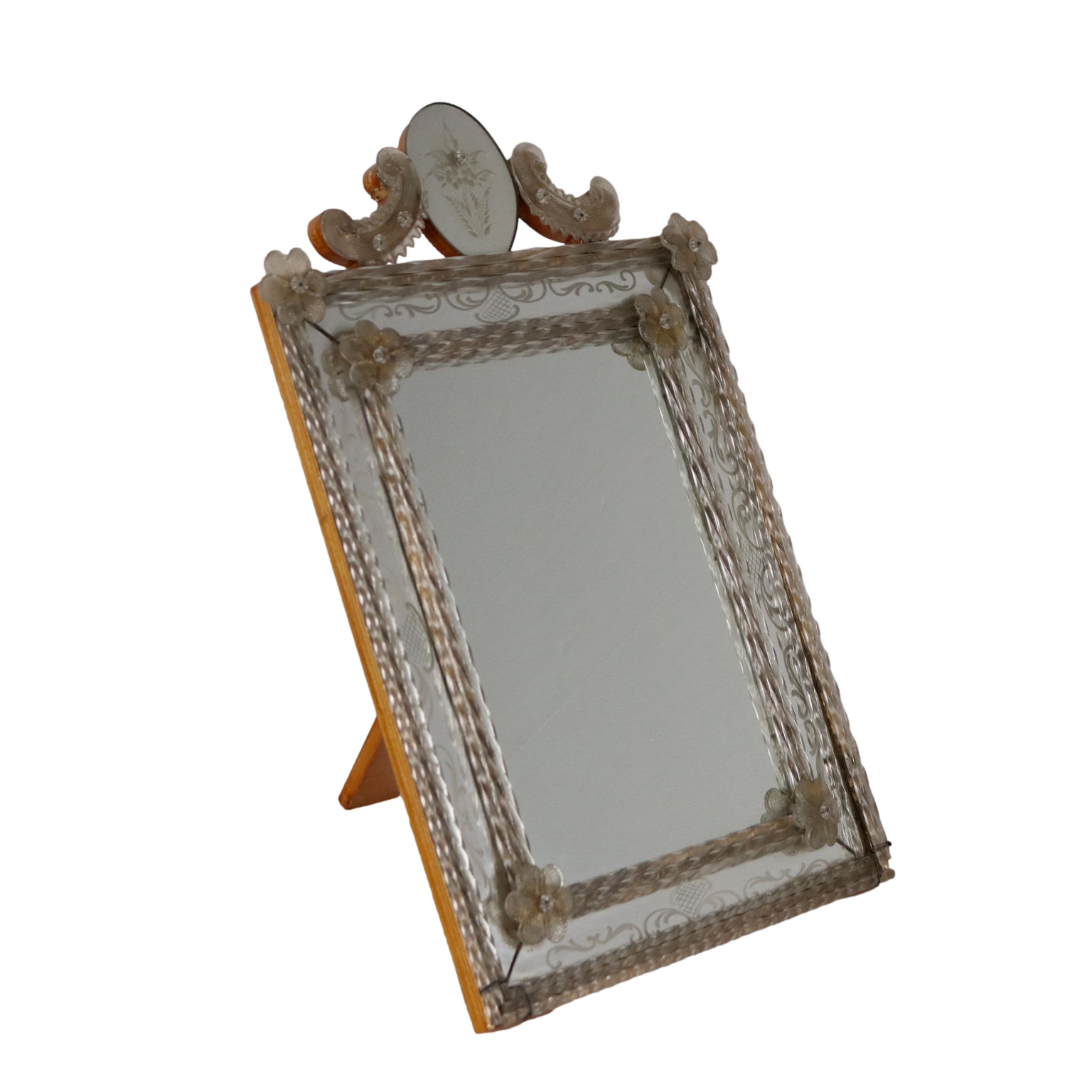 Piccolo Specchio da Appoggio Antico Italia XX secolo