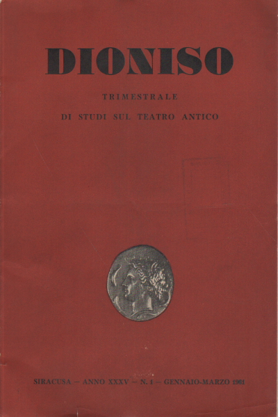 Dioniso. Anno 35, N. 1, gennaio