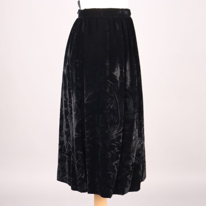 jupe vintage en velours noir