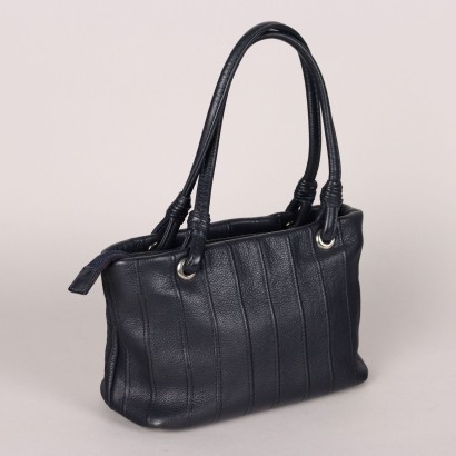 Lanzetti Blue Leather Bag