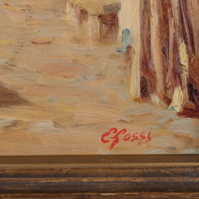 Peinture d'Erminio Rossi,La ferme,Erminio Rossi,Erminio Rossi,Erminio Rossi,Erminio Rossi,Erminio Rossi