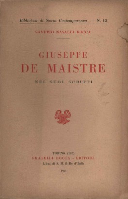 Giuseppe De Maistre nei suoi scritti