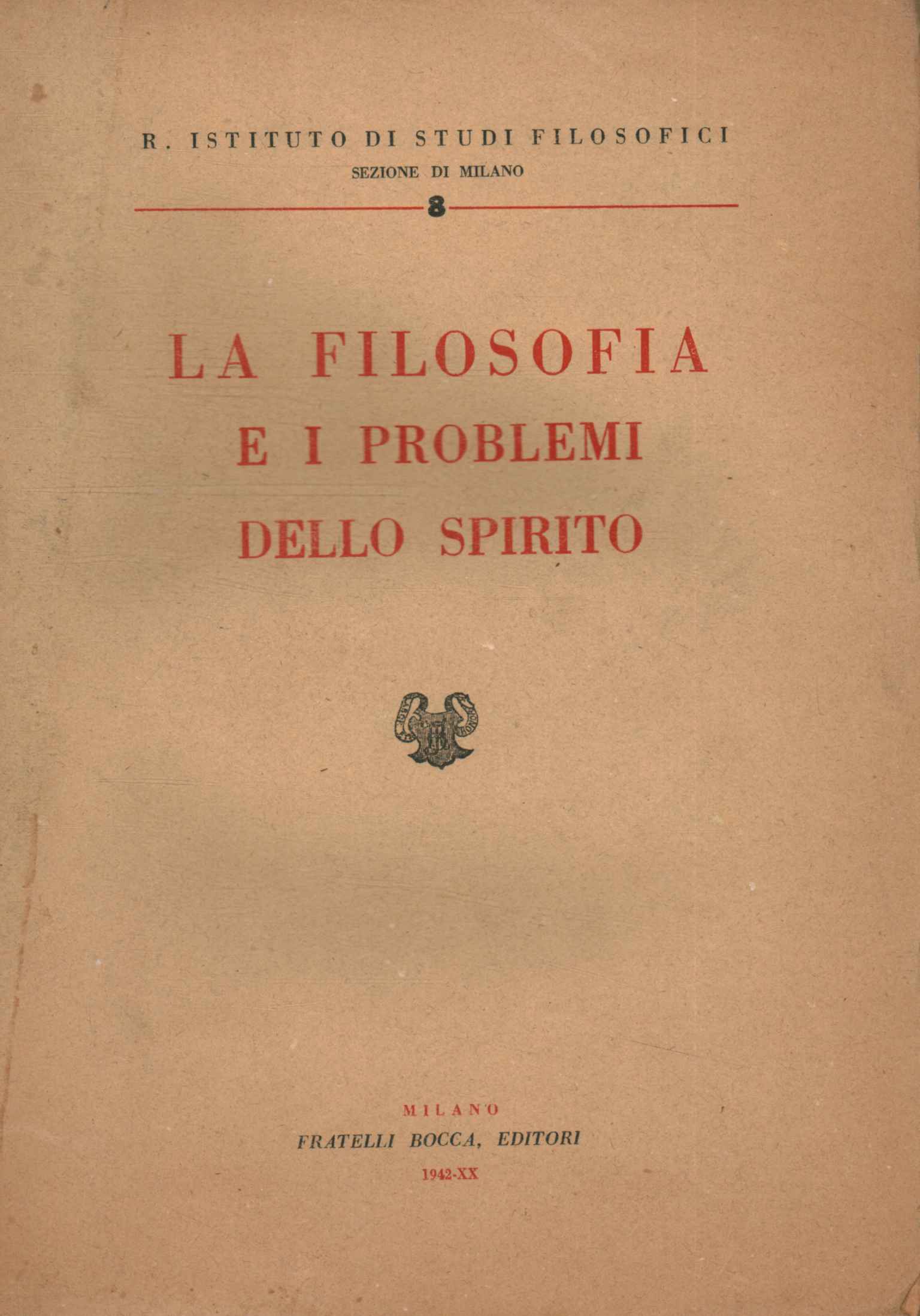 La philosophie et les problèmes de l'esprit