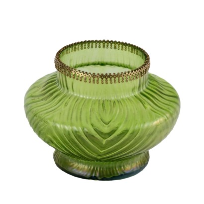 Vintage Vase aus Grüne Loetz Glas Österreich des XX Jhs