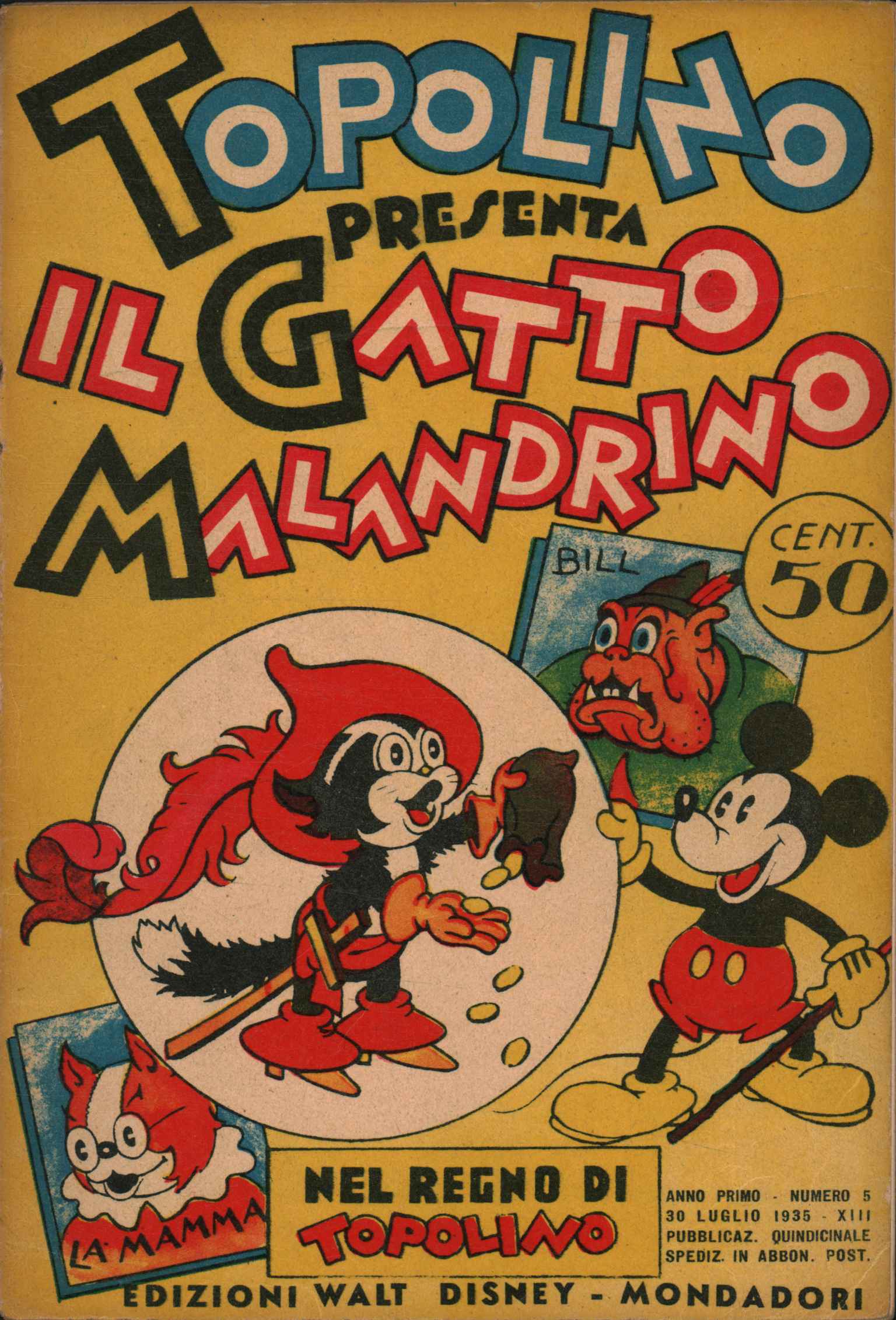 Mickey Mouse introduces the mischievous cat