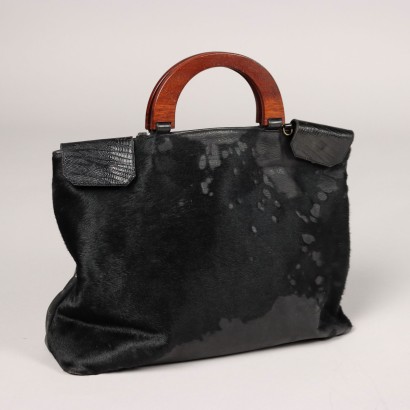 Vintage 1990s Bag Leather Mahogany Italy