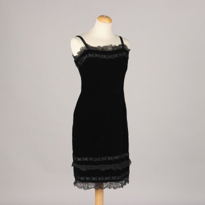 Vintage Black Velvet Dress