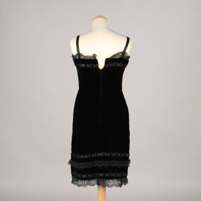 Vintage Black Velvet Dress