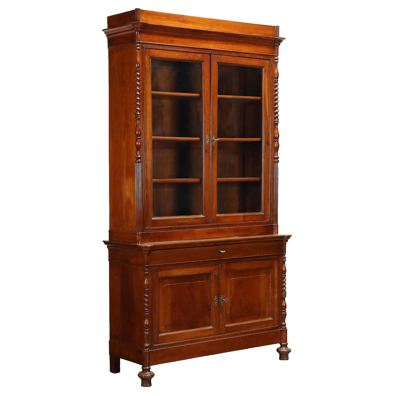 Credenza Manzoniana Antica Luigi Filippo Noce Italia XIX Secolo