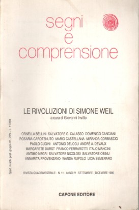 Segni e comprensione - Rivista quadrimestrale - N. 11 - Anno IV - settembre/dicembre 1990