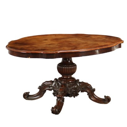 Antiker Tisch Umbertino aus Walnuss Italien des XIX Jhs