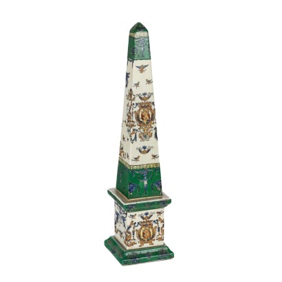 Antique Obelisk Ceramic Italy XIX-XX Century