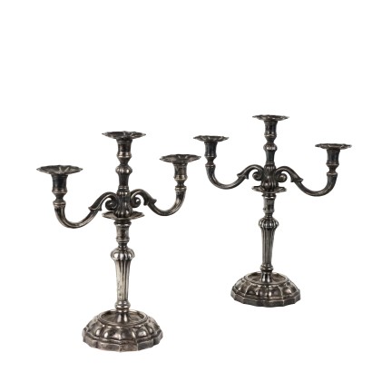 Antique Candlesticks Mid XX Century Silver Objects