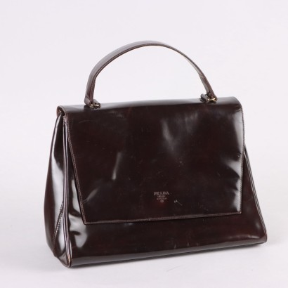 Prada Vintage braune Lacktasche