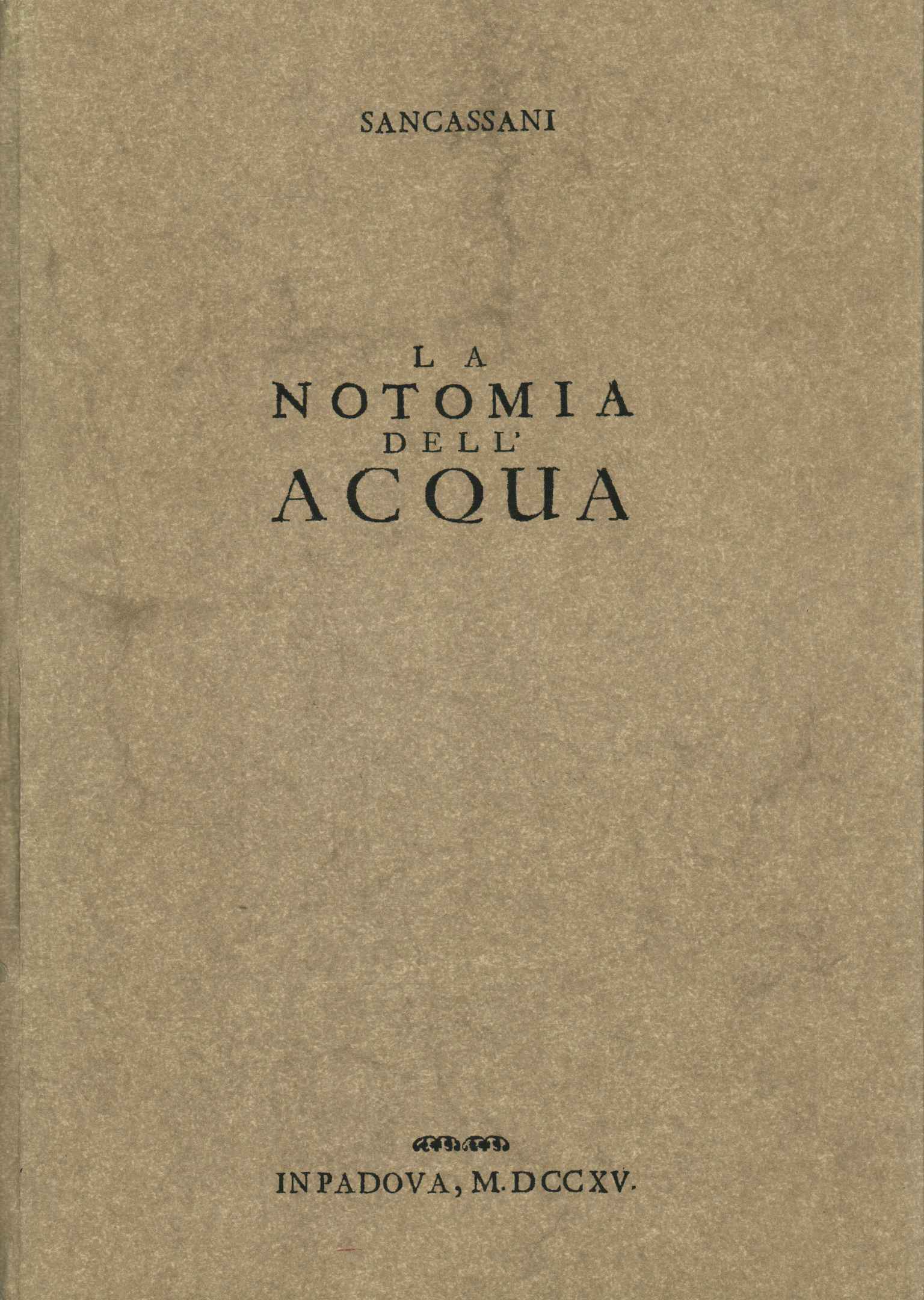 La notomia dell'acqua