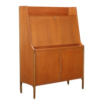 Meuble Bureau Vintage Plaquée en Teck Volets Années 1960