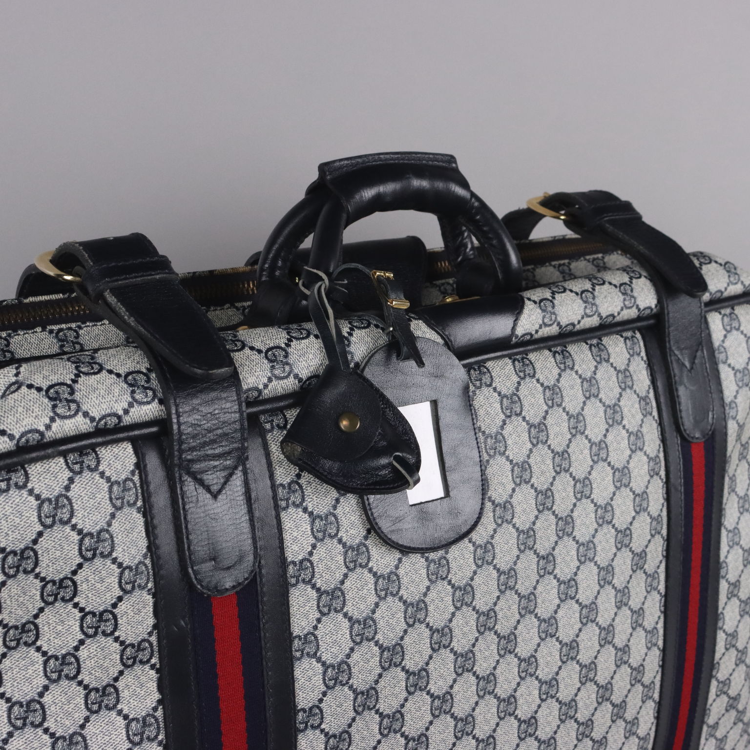 Valise Gucci Vintage en Toile Monogram Cuir Annees 50 Collection