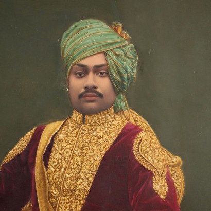 Gemälde Porträt des indischen Raja