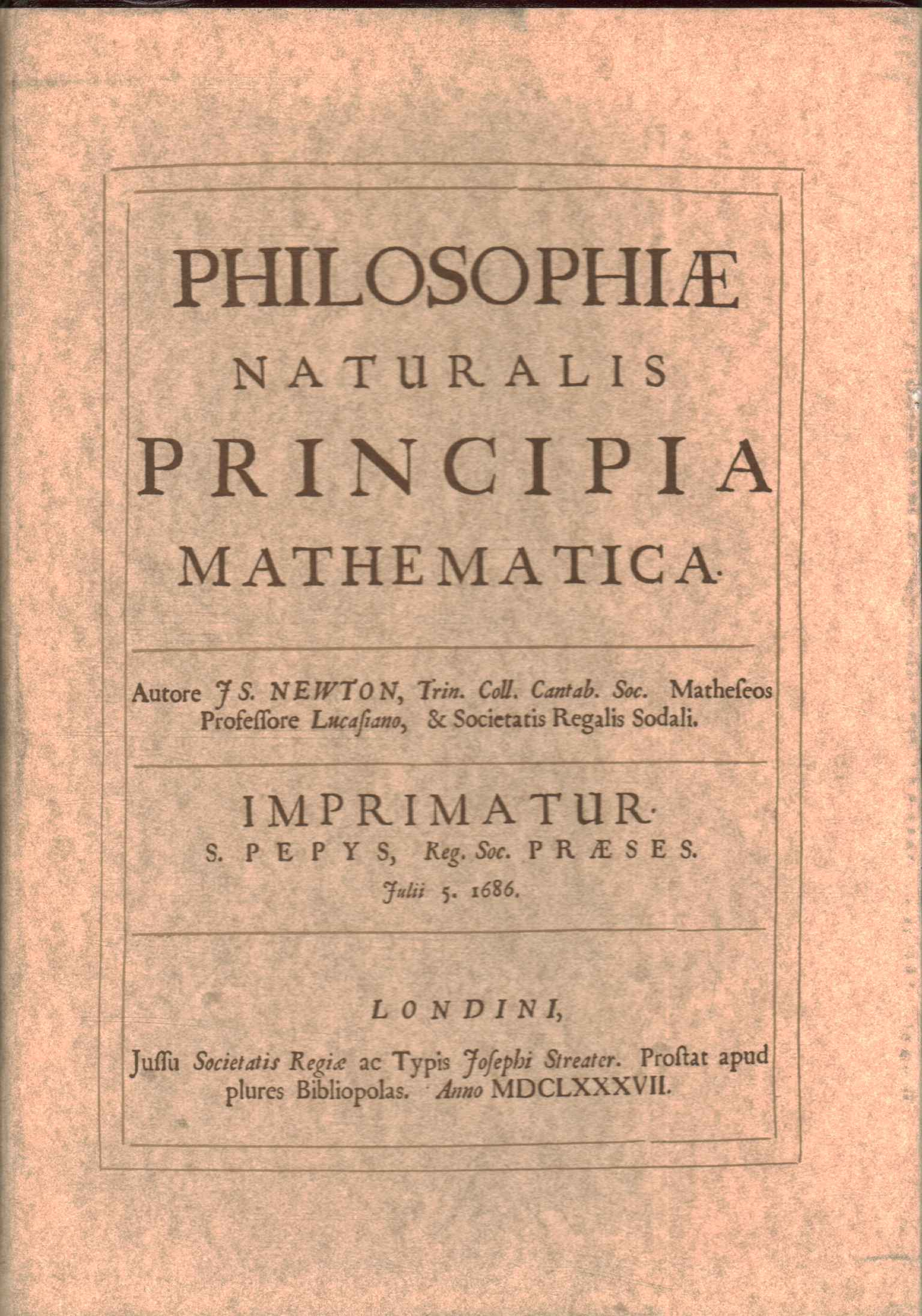 Principios matemáticos de la filosofía natural.